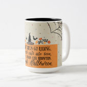 ハロウィンマグの近くにいる ツートーンマグカップ (正面右)