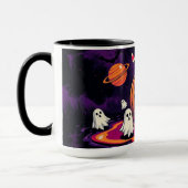 ハロウィンマグカップ - おばけの銀河とかわいいパンプキン マグカップ (左)