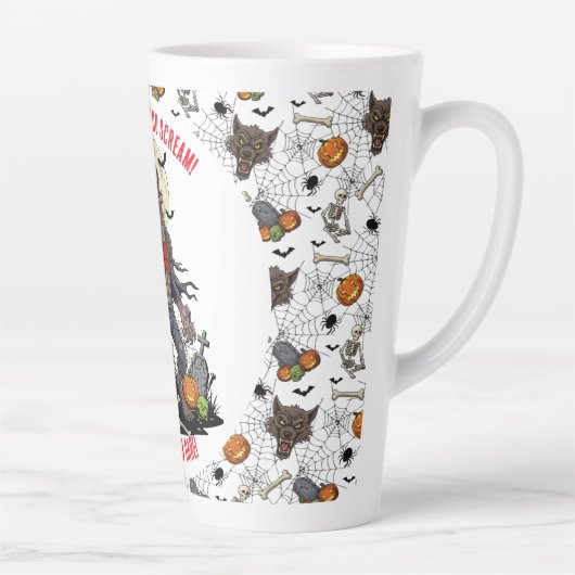 🐺 ハロウィンマグカップ 🎃💀 カフェラテマグ (右)