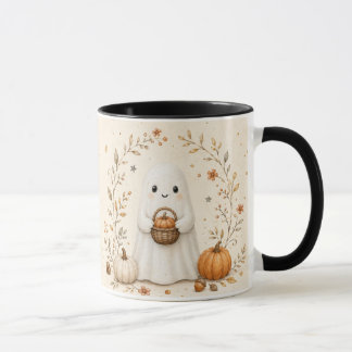 ハロウィンマグカップ ゴースト 秋の葉 マグカップ