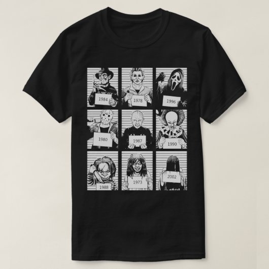 ハロウィンマグショットホラーキャラクターTシャツ Tシャツ (デザイン正面)