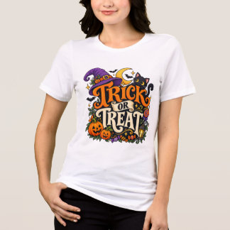 ハロウィンマジックTシャツ(女性用) トリック オア トリート トライブレンドTシャツ