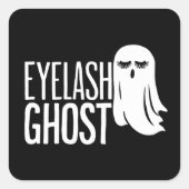 ハロウィンマスカラおばけ スクエアシール (正面)