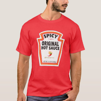 ハロウィンマッチングコスチュームスパイシーなチリソースボトル Tシャツ