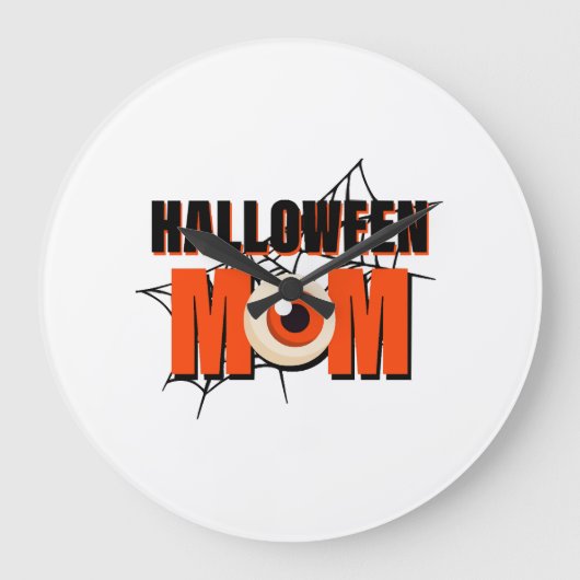 ハロウィンママ - ハロウィンコスチューム ラージ壁時計 (正面)