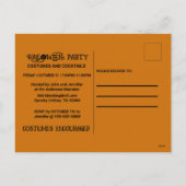 ハロウィンマンシ幽霊のよく出るョンコスチュームパーティの招待状 シーズンポストカード (裏面)