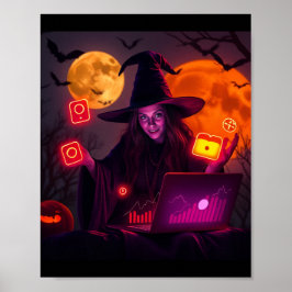 ハロウィンマーケティングウィザードポスター - マジックアート ポスター