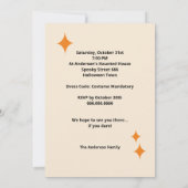 ハロウィンミッドセンチュリーブラックキャット 招待状 (裏面)