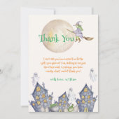 ハロウィンムーンウィッチハウスベビーシャワー サンキューカード (正面)