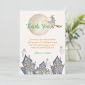 ハロウィンムーンウィッチハウスベビーシャワー サンキューカード (スタンド正面)