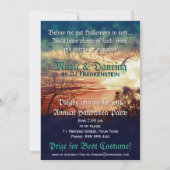 ハロウィンムーンカントリーサンセット招待状 招待状 (裏面)