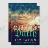 ハロウィンムーンカントリーサンセット招待状 招待状 (正面/裏面)