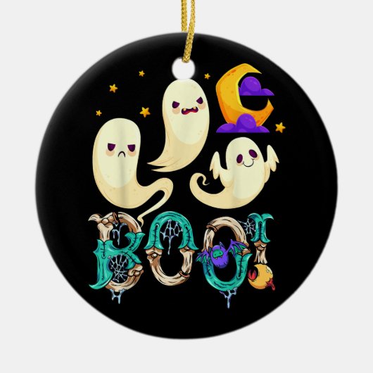 ハロウィンムーン40 セラミックオーナメント (正面)