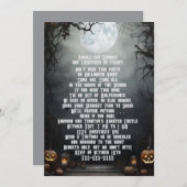 ハロウィンムーン 招待状 (正面/裏面)