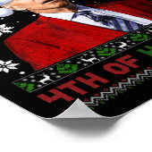 ハロウィンメリーおもしろいバイデン氏醜いクリスマス ポスター (角)