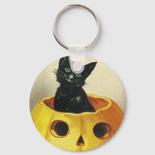 ハロウィンメリーの子猫 キーホルダー (正面)