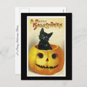 ハロウィンメリーの子猫 シーズンポストカード (正面/裏面)