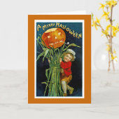 ハロウィンメリージャック提灯 カード (黄色い花)