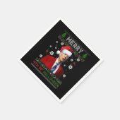 ハロウィンメリーバイデン氏のおもしろい4番目の醜いクリスマス スタンダードカクテルナプキン (角)