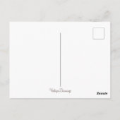 ハロウィンメリーブラックキャットカスタムヴィンテージ ポストカード (裏面)