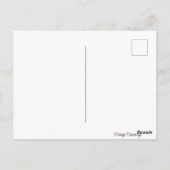 ハロウィンメリーヴィンテージレトロブラックキャットカスタム ポストカード (裏面)