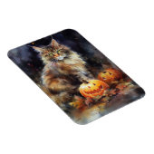 ハロウィンメーヌクーンキャットカボチャ怖い マグネット (右側)