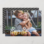 ハロウィンモダンの写真カード |横 シーズンカード (正面/裏面)