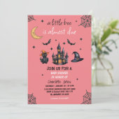 ハロウィンモダンの小さなブーブベイビーシャワー 招待状 (スタンド正面)