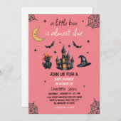 ハロウィンモダンの小さなブーブベイビーシャワー 招待状 (正面/裏面)