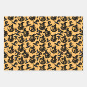 ハロウィンモダンウィメンウィッチハット ラッピングペーパーシート (正面)