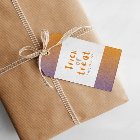 ハロウィンモダンオレンジとバイオレットギフトラベル ギフトタグ