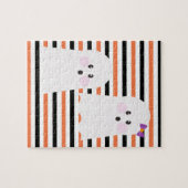 ハロウィンモダンキュート幽霊 ジグソーパズル (横)