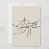 ハロウィンモダンシンプルの不気味なクモのパーティー 招待状 (裏面)