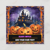 ハロウィンモダンパンプキンオータムコレクション スクエア名刺 (正面)