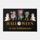 ハロウィンモダンブラックスプキー ドアマット (正面)