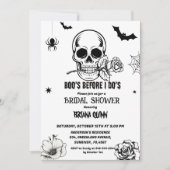 ハロウィンモダンボオスビーフォーアイドスブライダルシャワー 招待状 (正面)