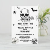 ハロウィンモダンボオスビーフォーアイドスブライダルシャワー 招待状 (スタンド正面)