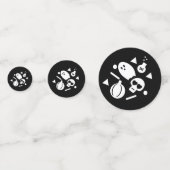 ハロウィンモダン幽霊スケルトン コンフェッティ (正面)