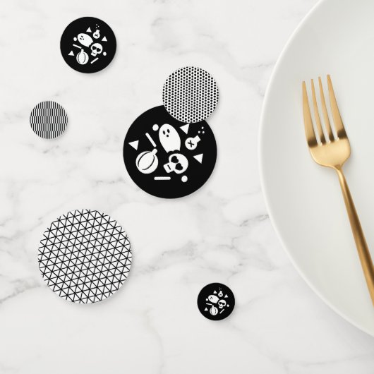 ハロウィンモダン幽霊スケルトン コンフェッティ (グループ)