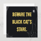 ハロウィンモダン猫 招待状 (正面/裏面)