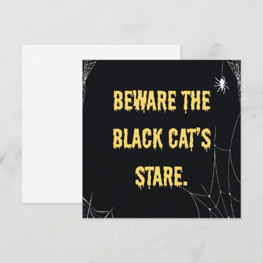 ハロウィンモダン猫 招待状 (正面/裏面)