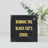 ハロウィンモダン猫 招待状 (スタンド正面)