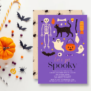 ハロウィンモチーフでゾクゾクするハロウィンパーティー 招待状