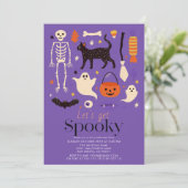 ハロウィンモチーフでゾクゾクするハロウィンパーティー 招待状 (スタンド正面)
