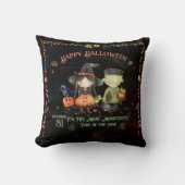ハロウィンモンスターと魔女 クッション (正面)