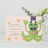 ハロウィンモンスターコスチュームパーティーグルービー招待状 招待状 (スタンド正面)