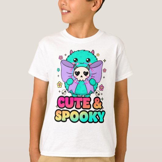 ハロウィンモンスタースウェットシャツ 骸骨と星 Tシャツ (正面)
