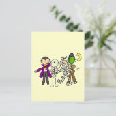 ハロウィンモンスターズTシャツと贈り物 ポストカード (スタンド正面)