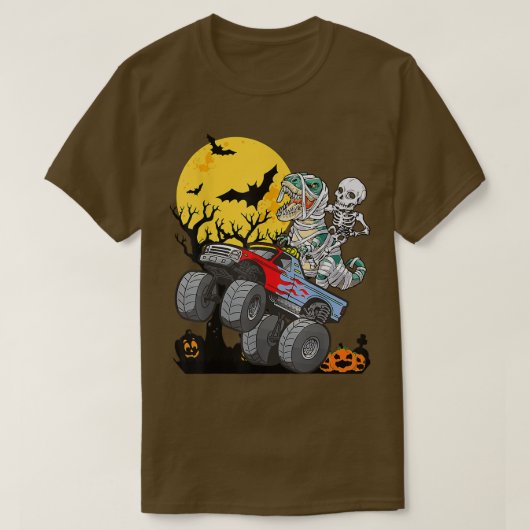ハロウィンモンスタートラックカボチャT R Tシャツ (デザイン正面)