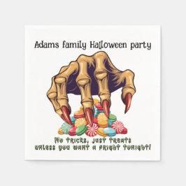 ハロウィンモンスターハンドキャンディープロテクター スタンダードカクテルナプキン